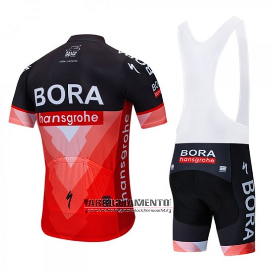 Abbigliamento Bora 2019 Manica Corta e Pantaloncino Con Bretelle Nero Rosso - Clicca l'immagine per chiudere